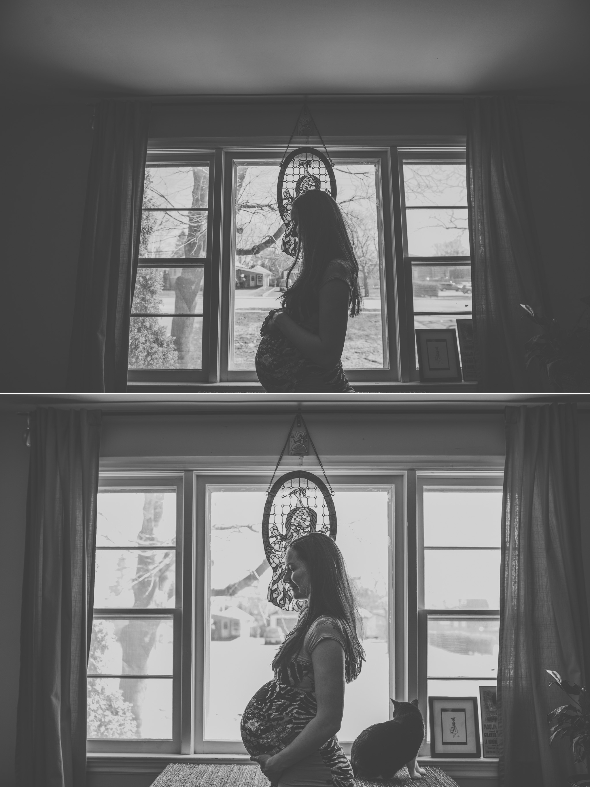 maternity boudoir photography silhouette